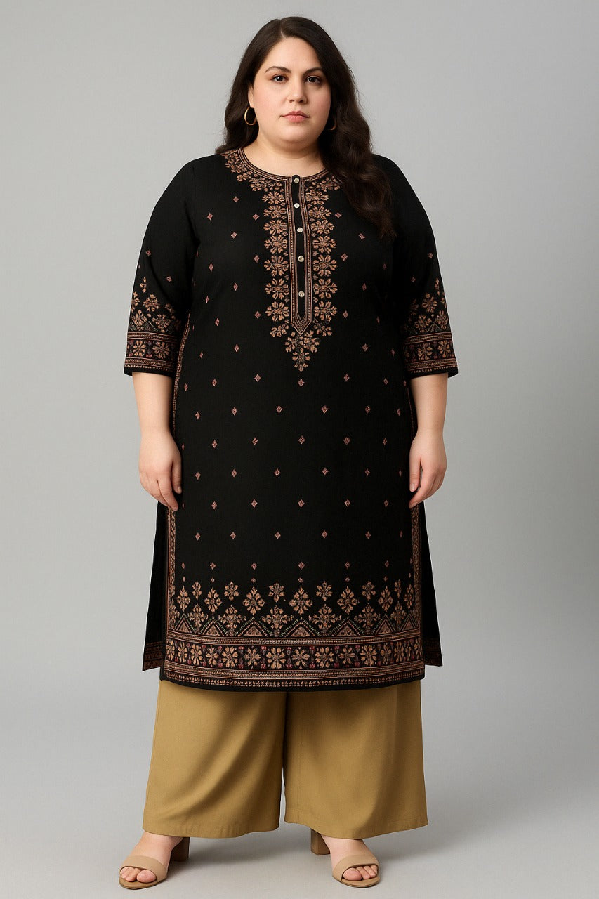 Heavy Reyon Kurti Plazzo Set