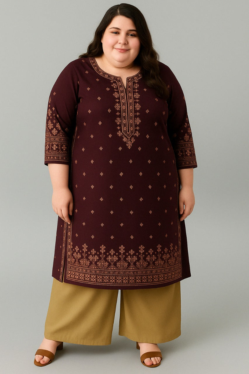 Heavy Reyon Kurti Plazzo Set