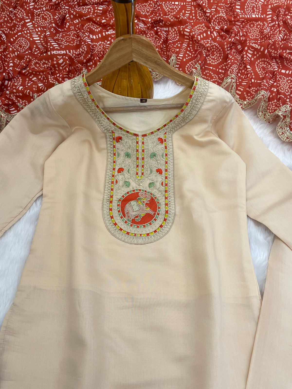 Roman Beauty with Designer Chinon Dupatta