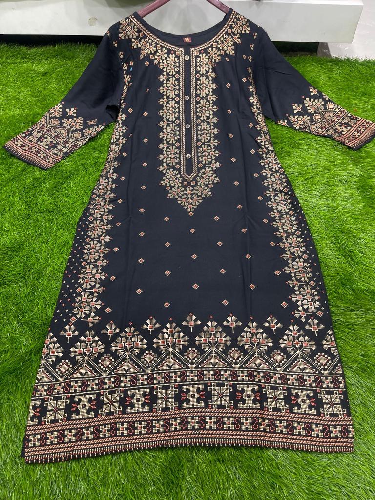 Heavy Reyon Kurti Plazzo Set