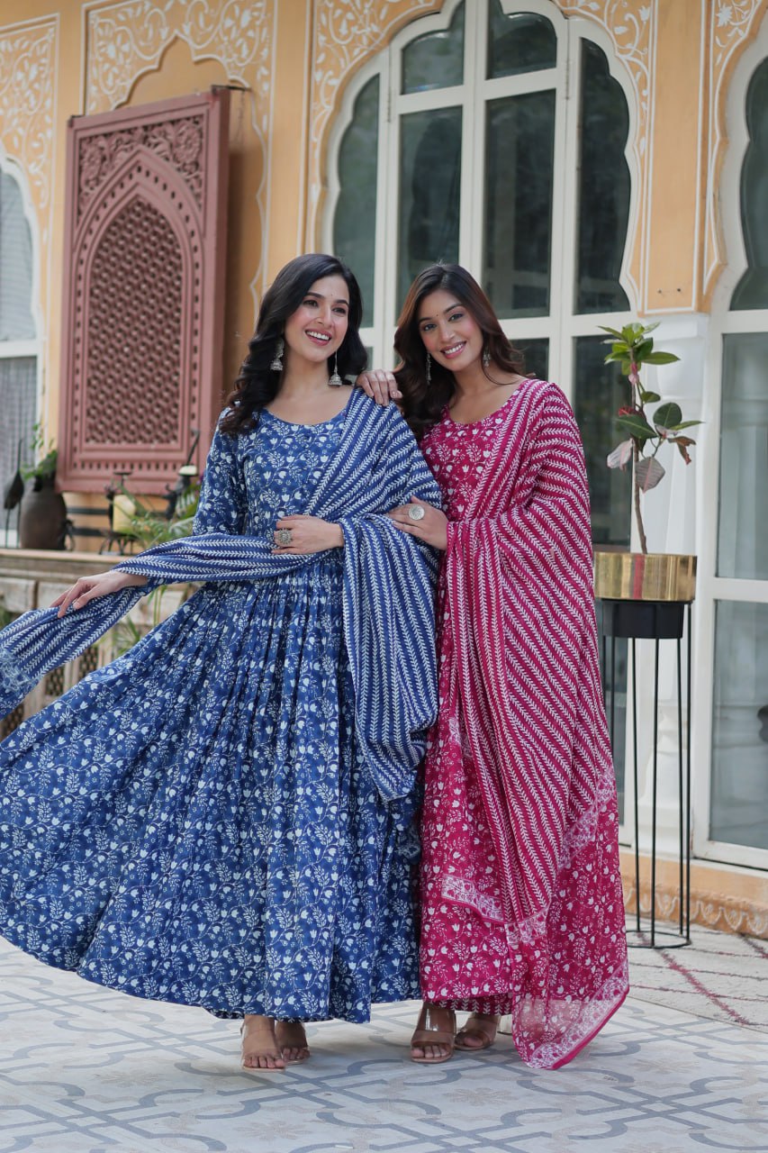 Pure Cotton Kurti Dupatta Set