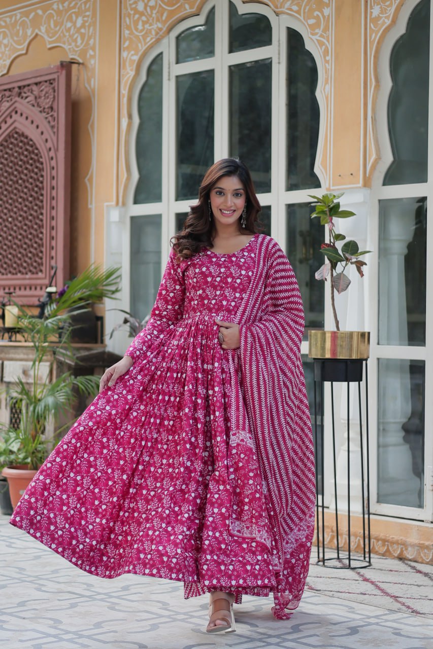 Pure Cotton Kurti Dupatta Set