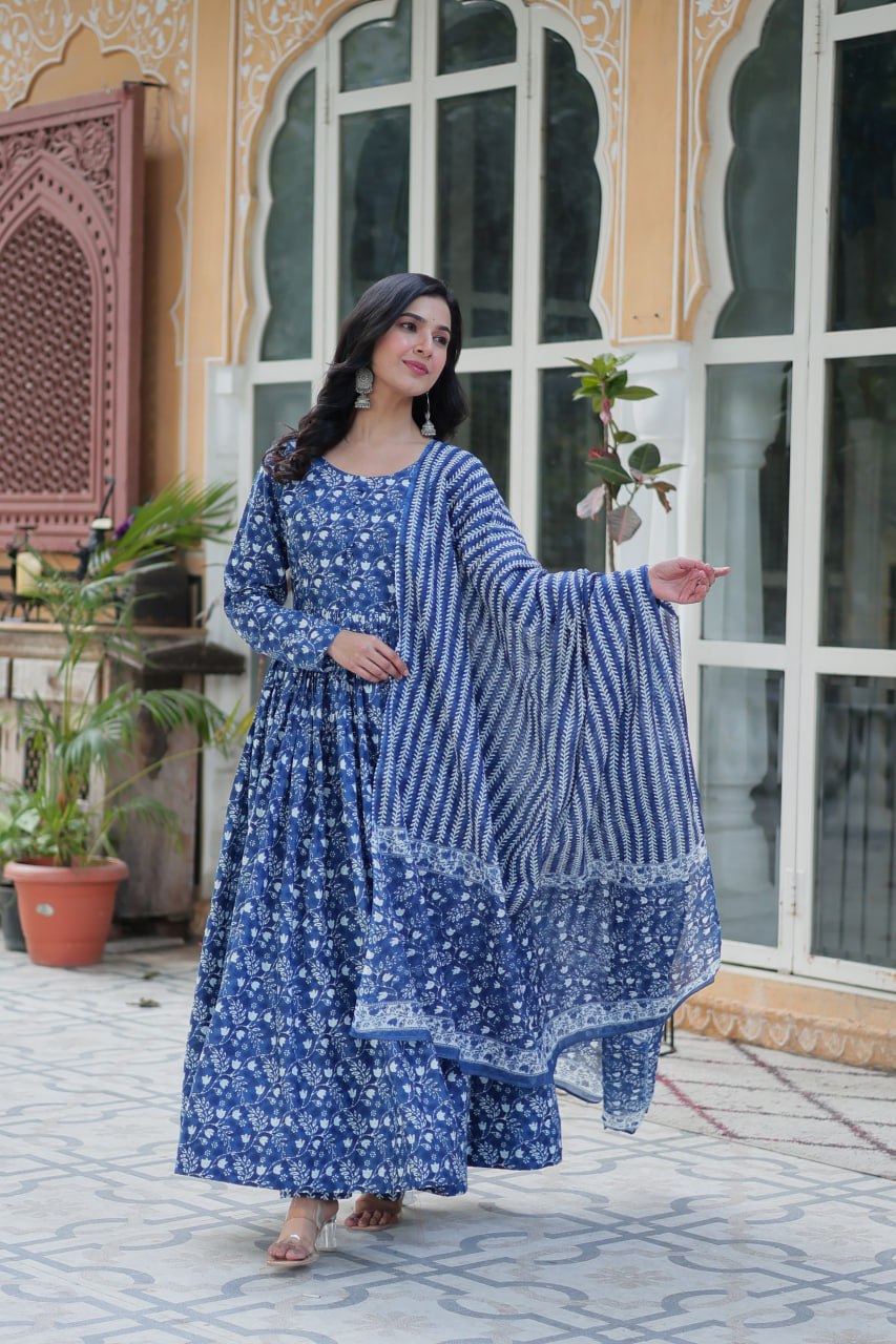 Pure Cotton Kurti Dupatta Set