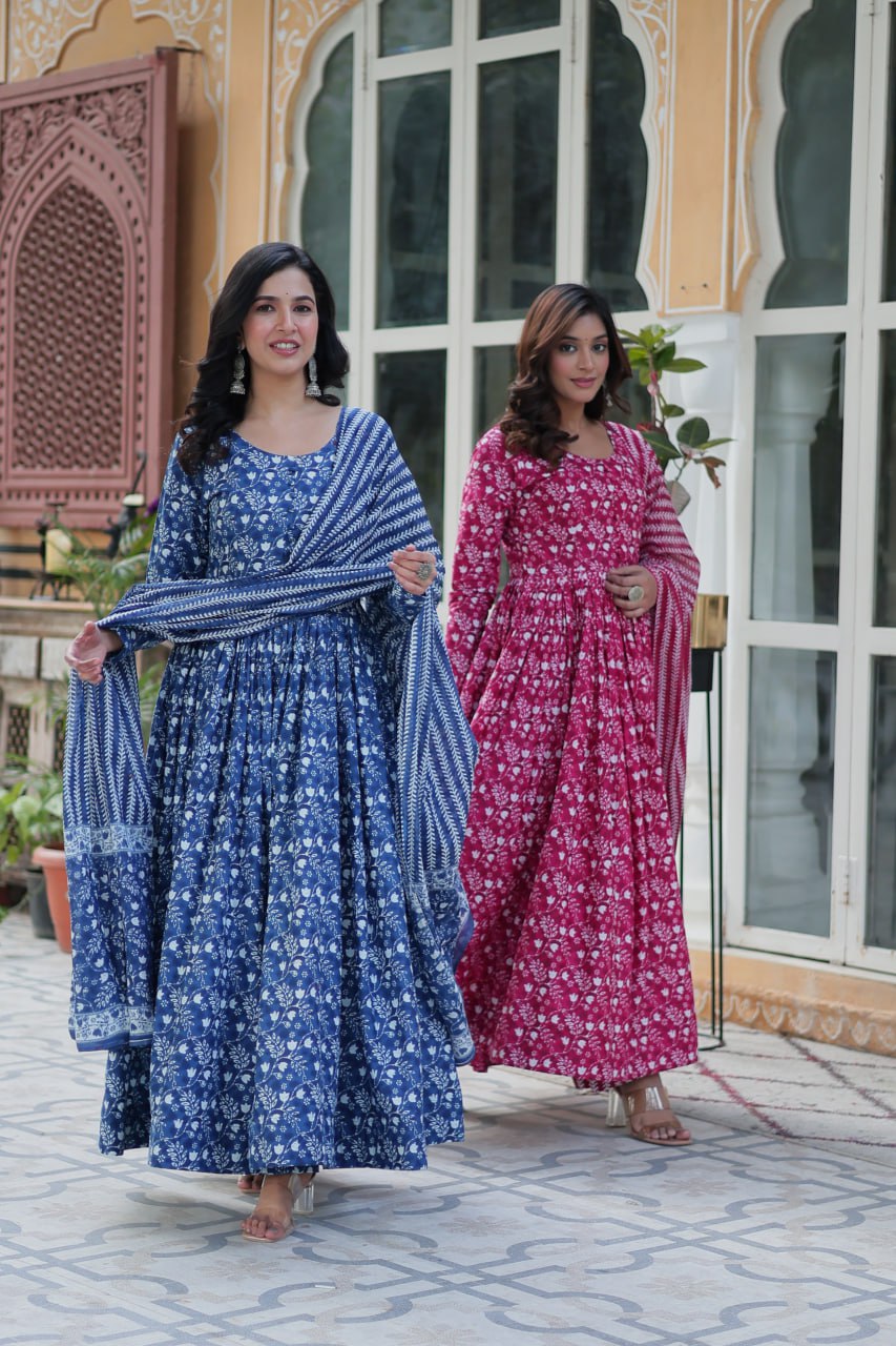 Pure Cotton Kurti Dupatta Set