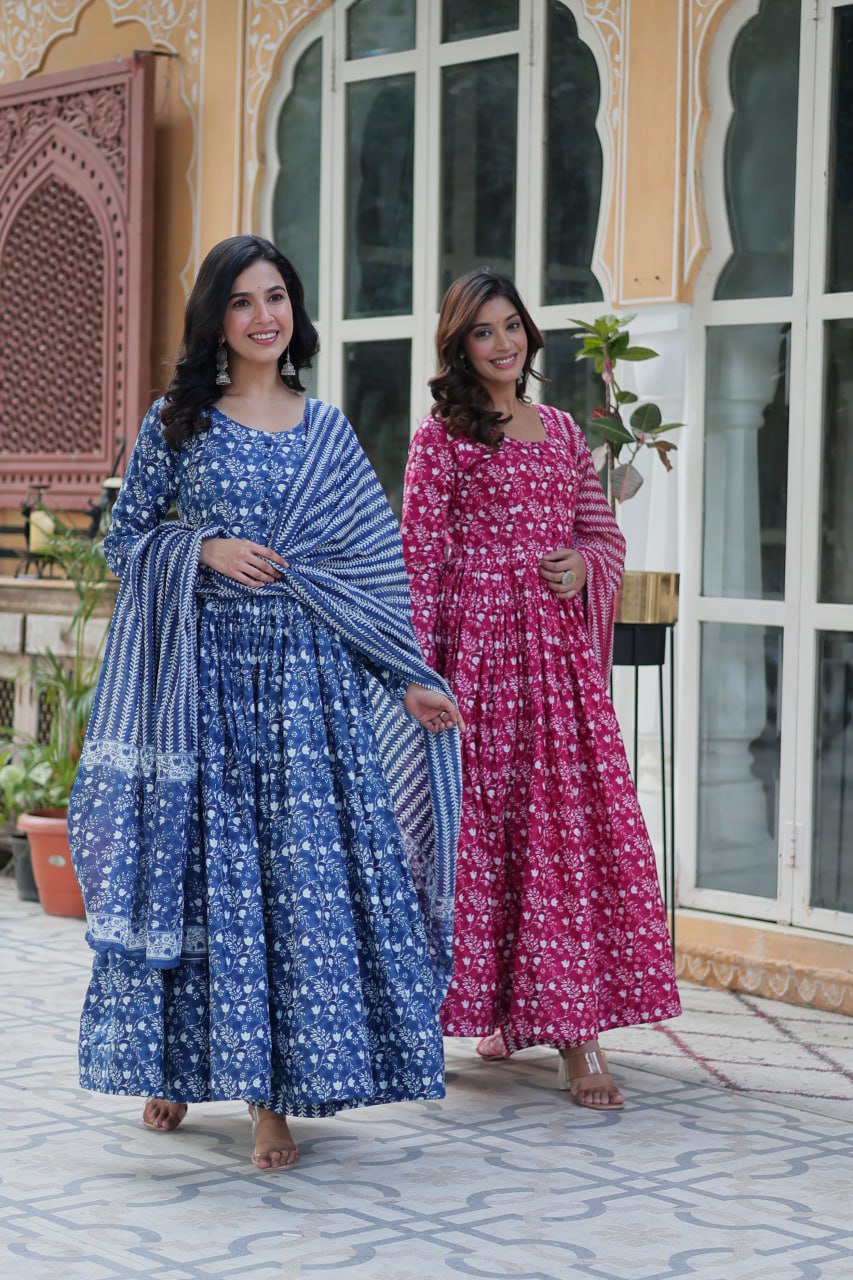 Pure Cotton Kurti Dupatta Set