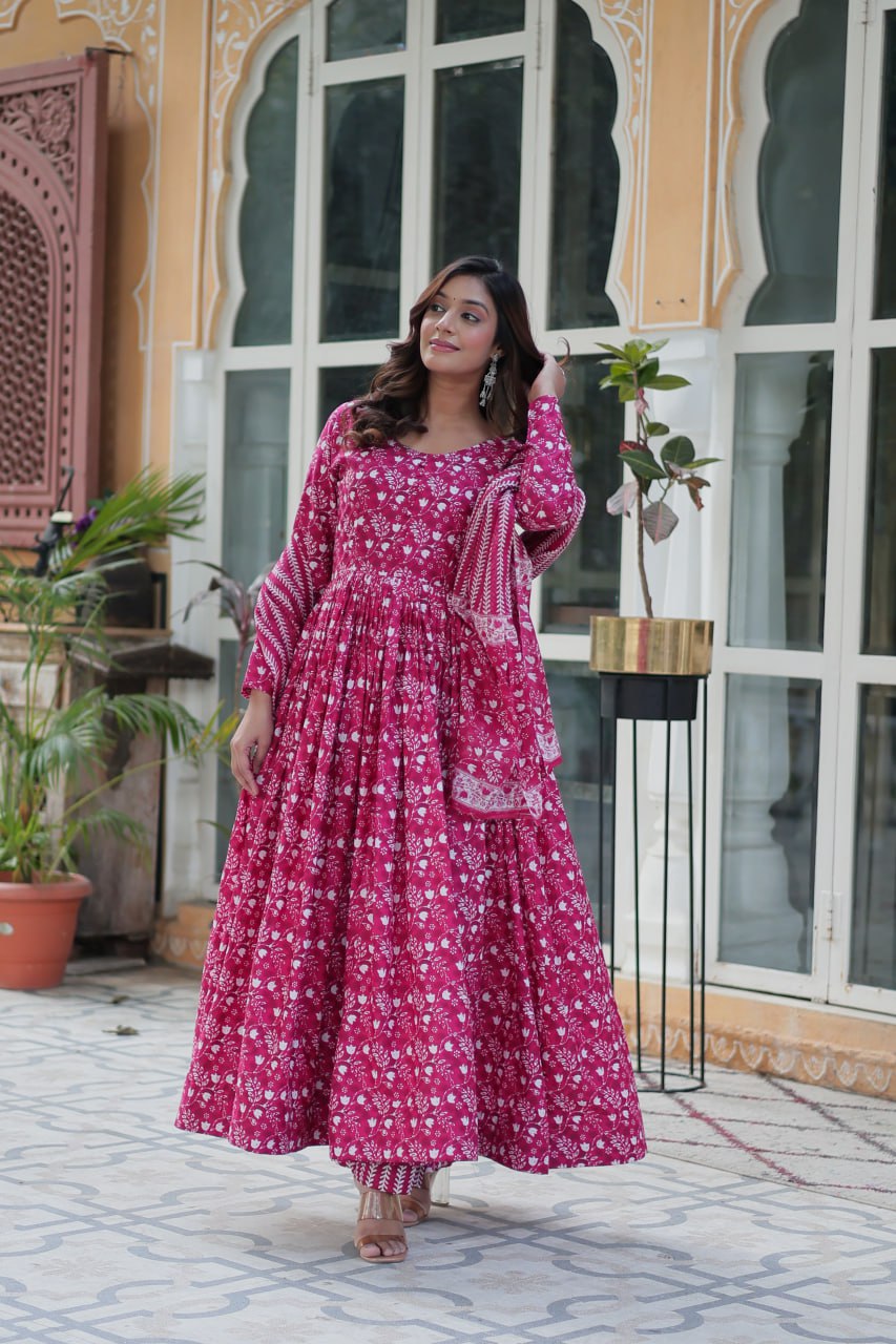 Pure Cotton Kurti Dupatta Set