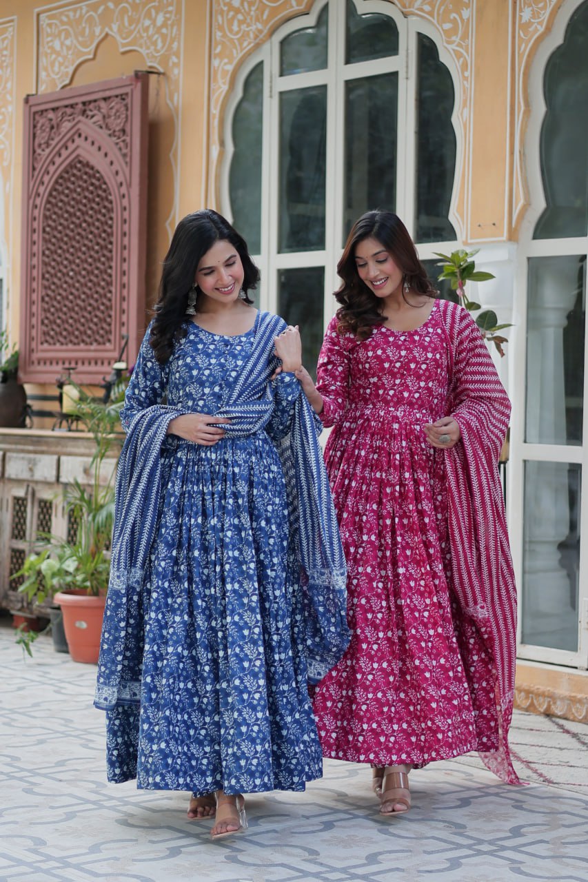 Pure Cotton Kurti Dupatta Set