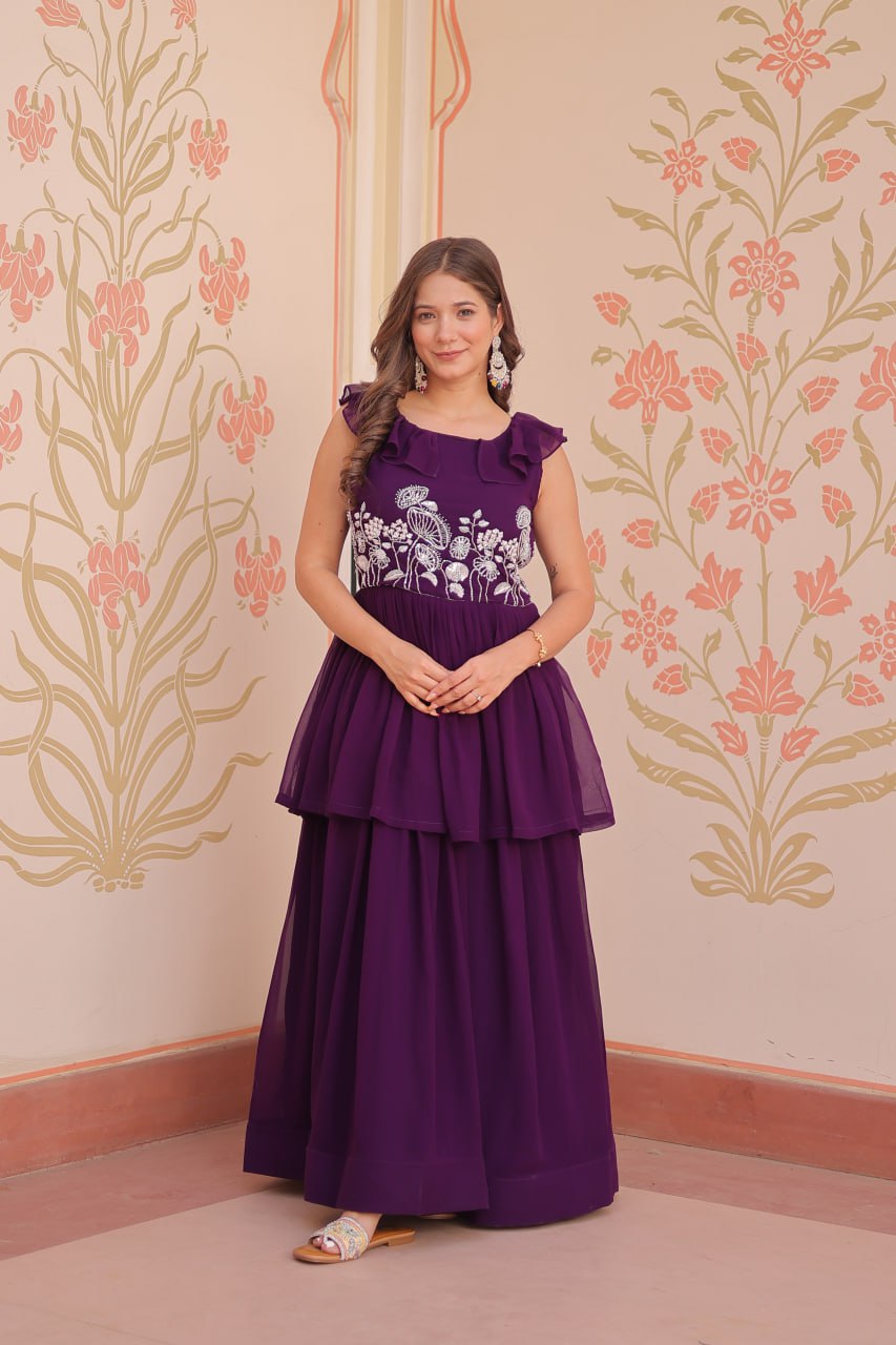 Anaya Peplum Style Designer Gown