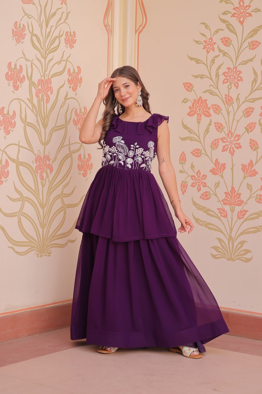 Anaya Peplum Style Designer Gown