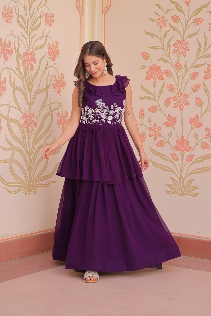 Anaya Peplum Style Designer Gown