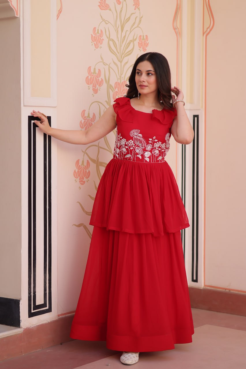 Anaya Peplum Style Designer Gown
