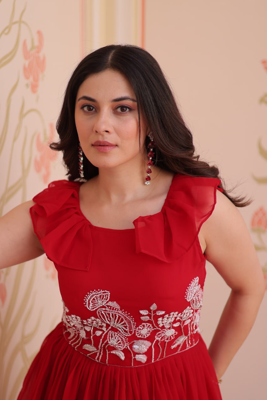 Anaya Peplum Style Designer Gown