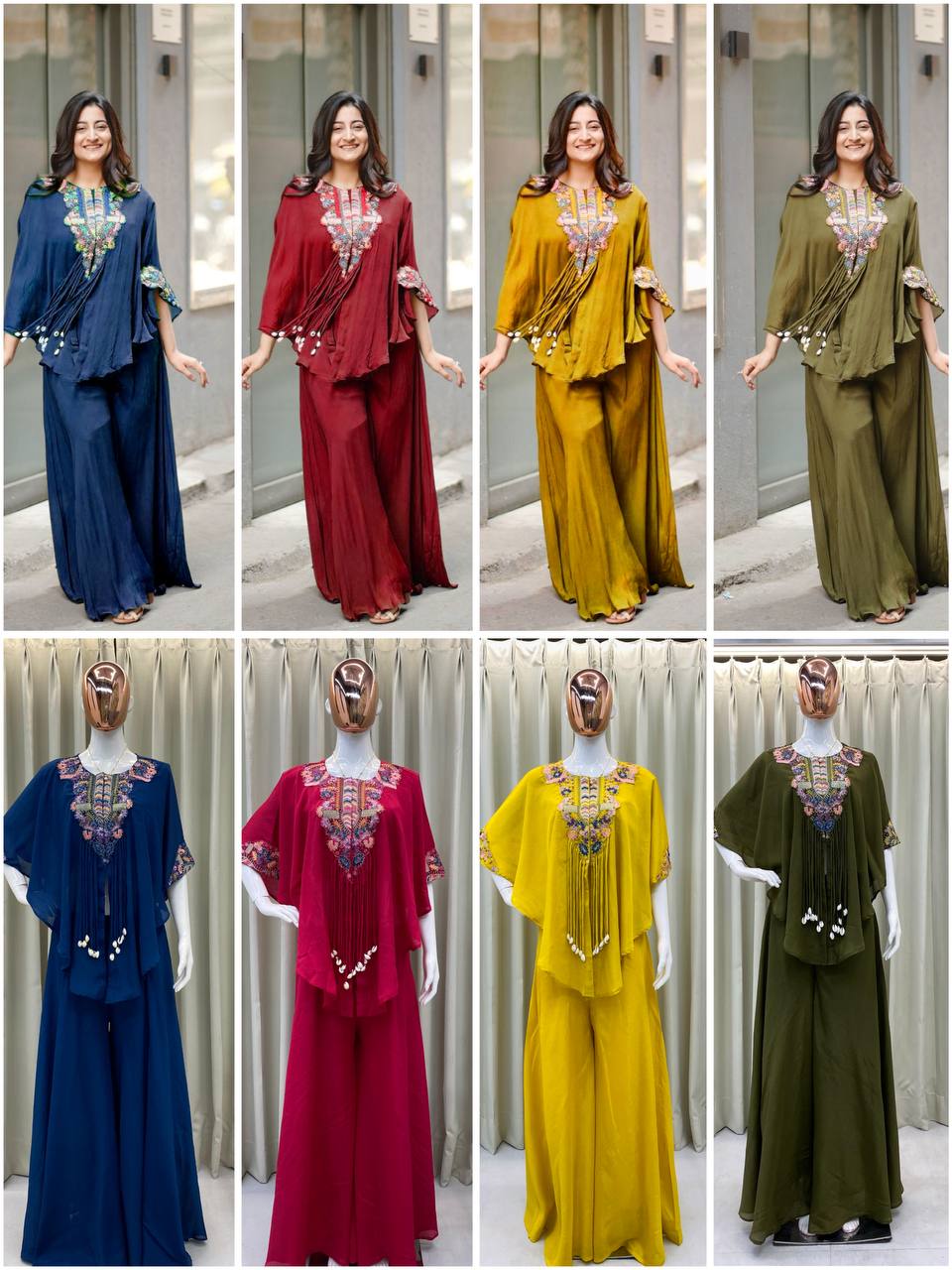 NEW TRENDY THREE PIECE INDO WESTERN SET