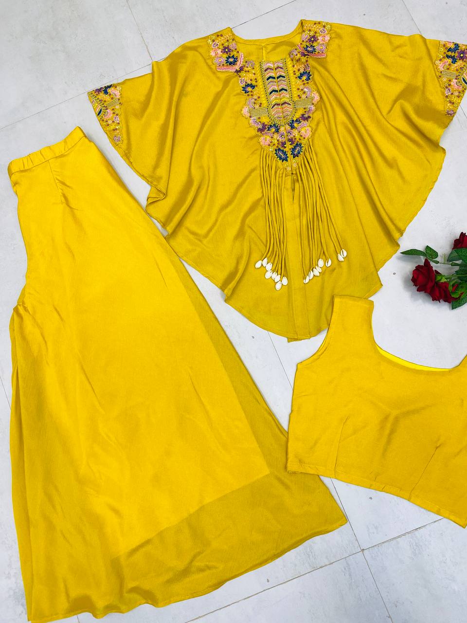NEW TRENDY THREE PIECE INDO WESTERN SET