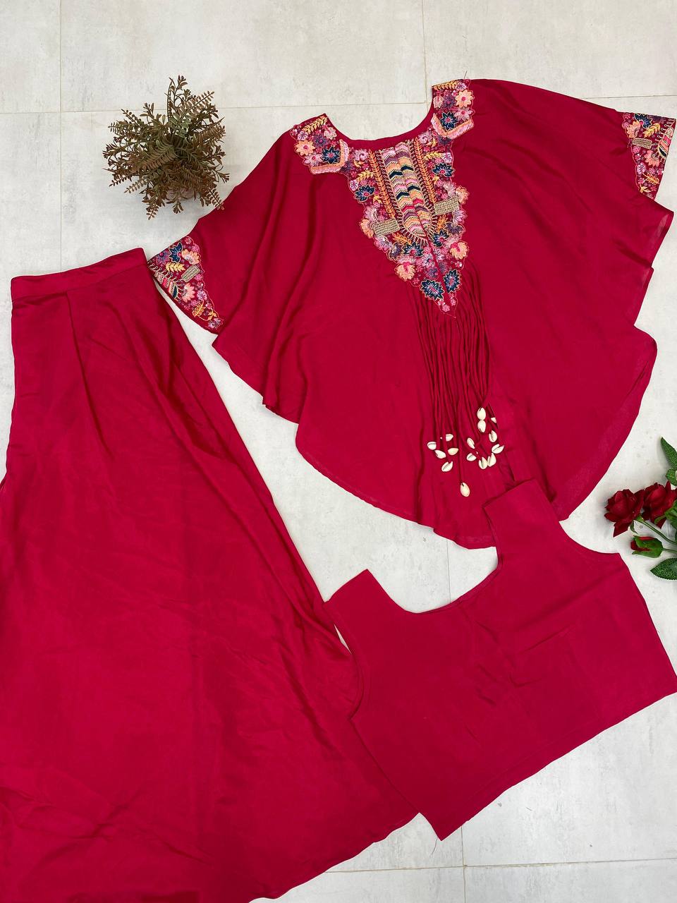 NEW TRENDY THREE PIECE INDO WESTERN SET