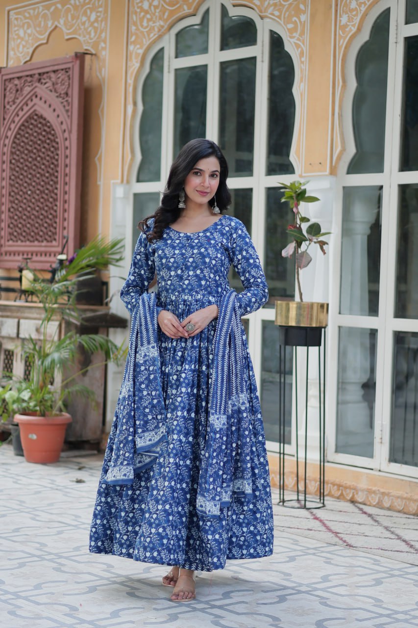 Pure Cotton Kurti Dupatta Set