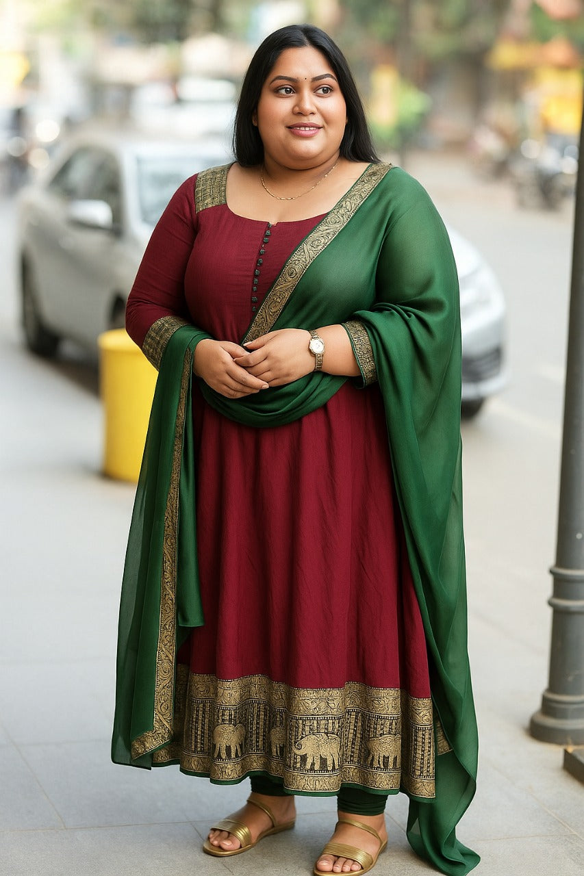 Zari Woven Vichitra Silk Set