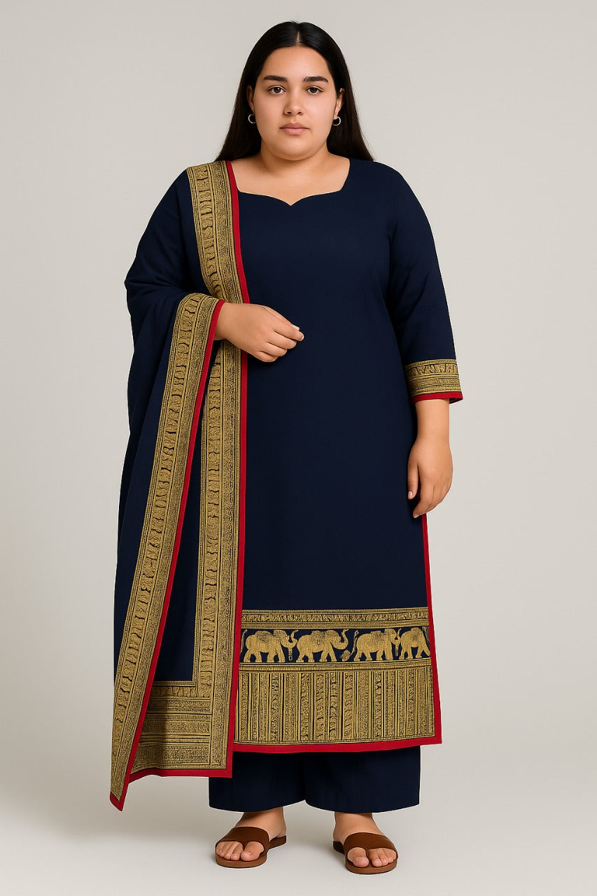 Vichitra Silk Zari Suit