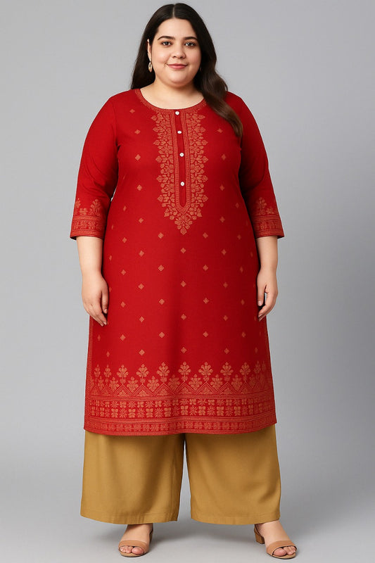 Heavy Reyon Kurti Plazzo Set