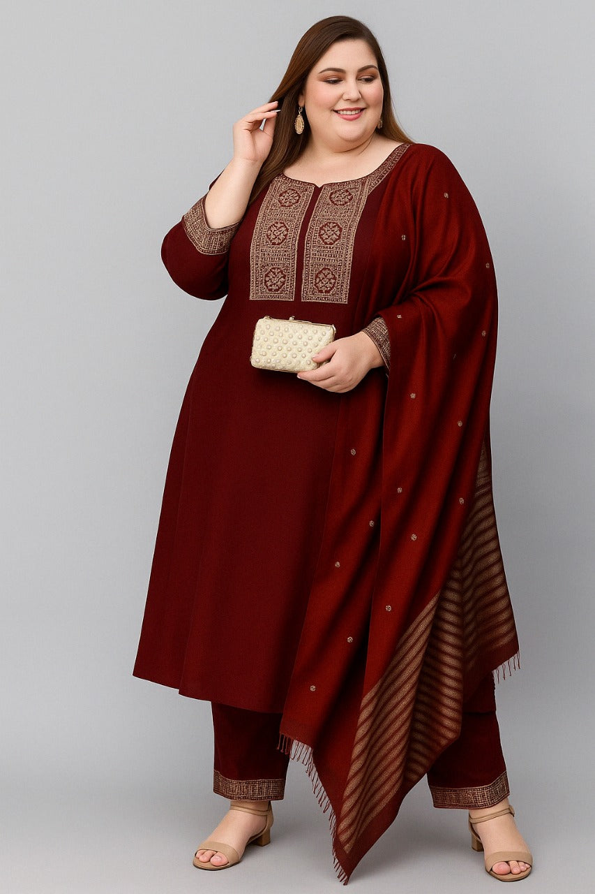 Reyon Embroidered  Set