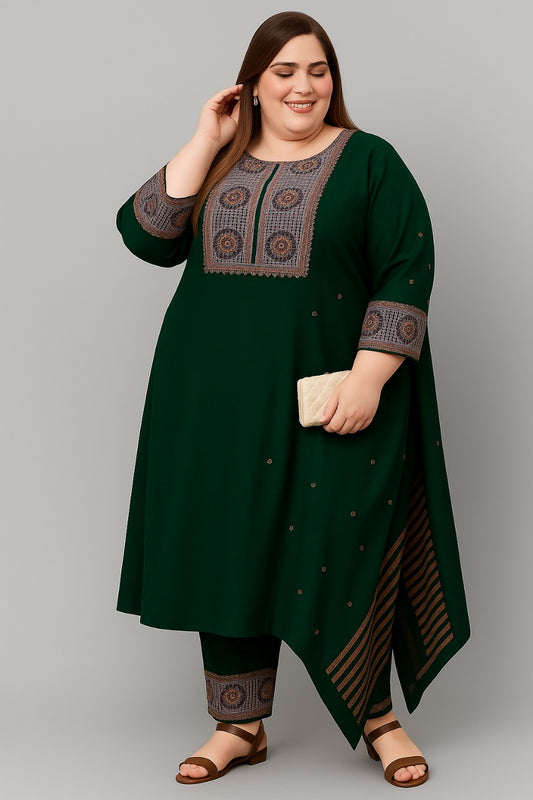 Reyon Embroidered  Set