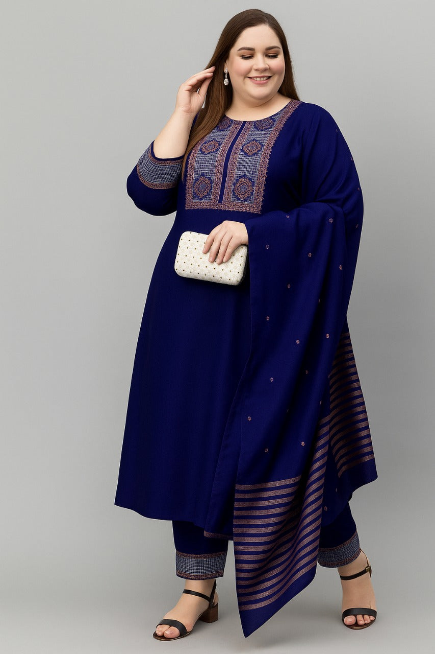 Reyon Embroidered  Set
