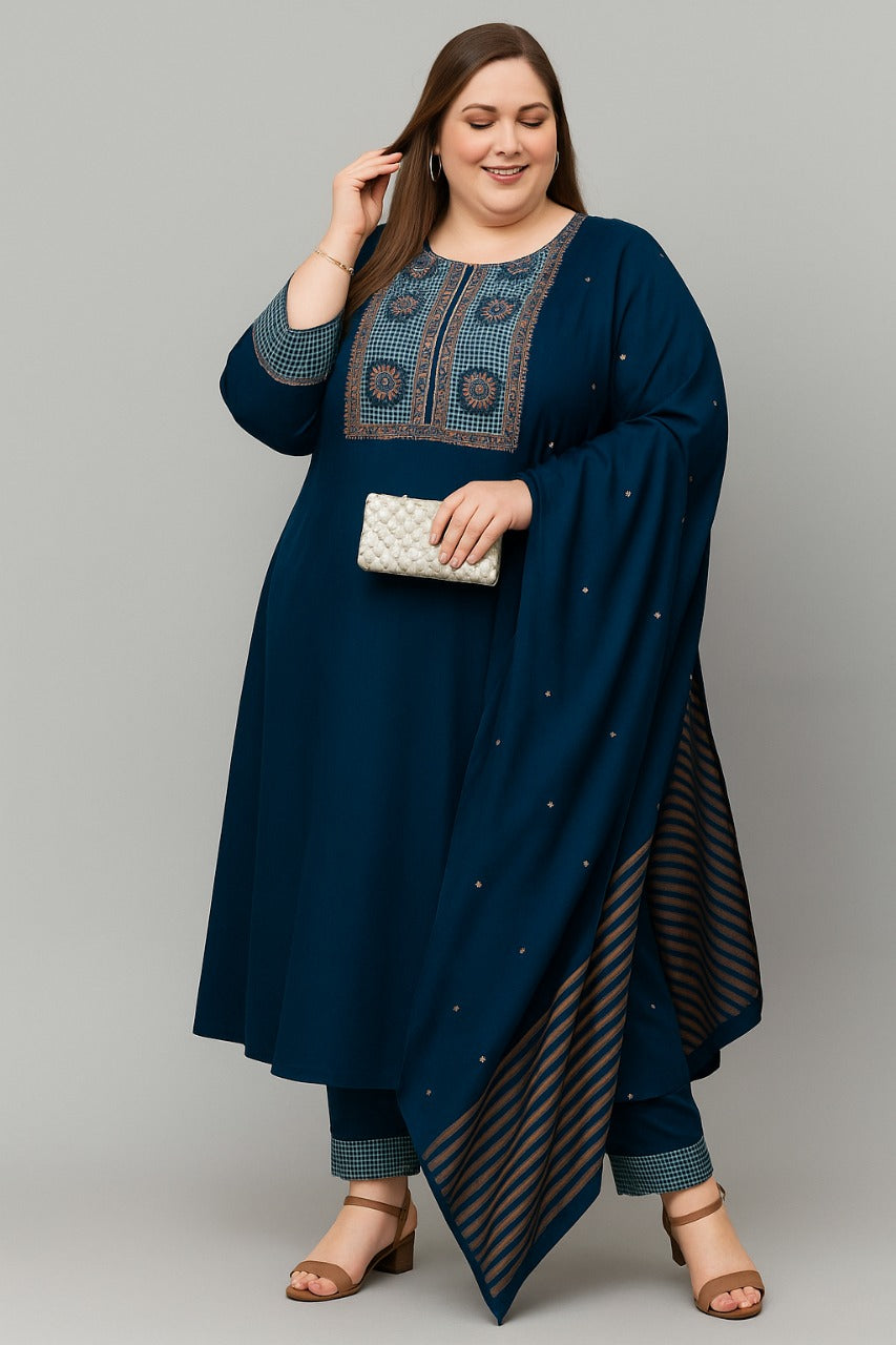 Reyon Embroidered  Set