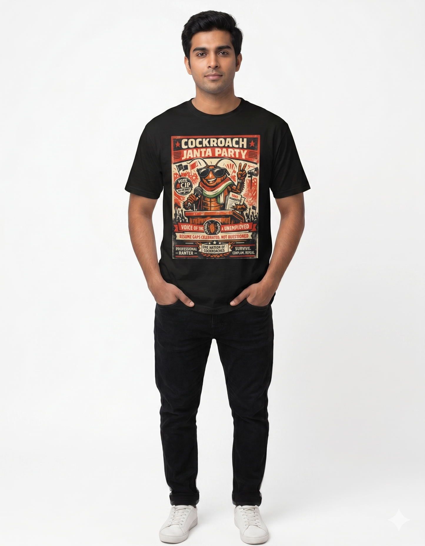 👕 CJP (Cockroach Janta Party) Quirky Oversized Tee
