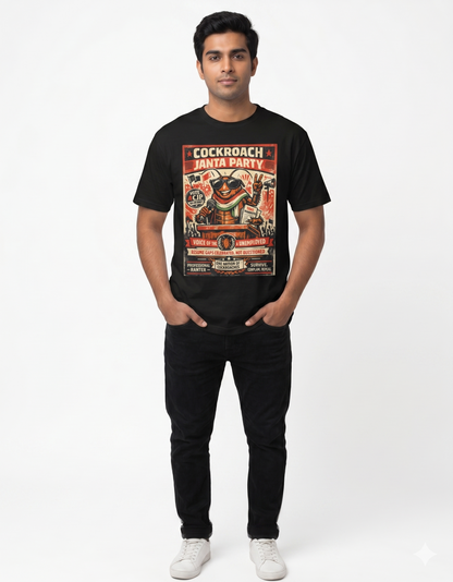 👕 CJP (Cockroach Janta Party) Quirky Oversized Tee