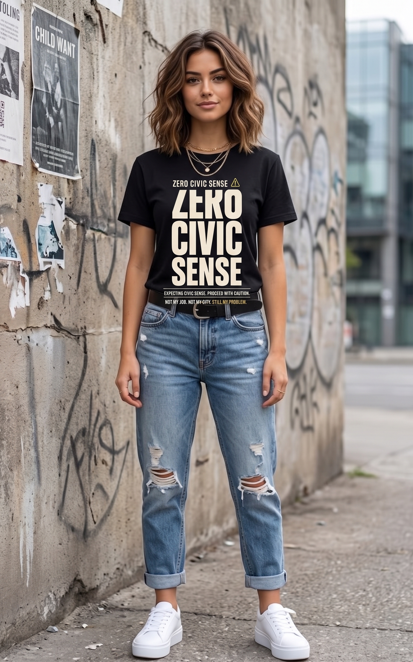 ⚠️ The "Zero Civic Sense" Regular Fit Tee