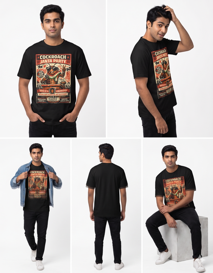 👕 CJP (Cockroach Janta Party) Quirky Oversized Tee