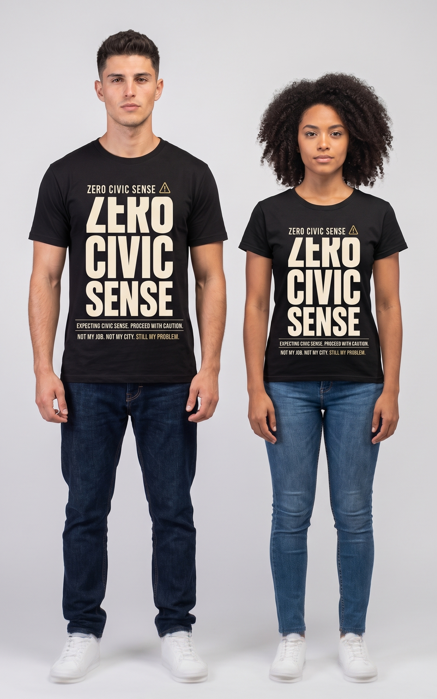 ⚠️ The "Zero Civic Sense" Regular Fit Tee
