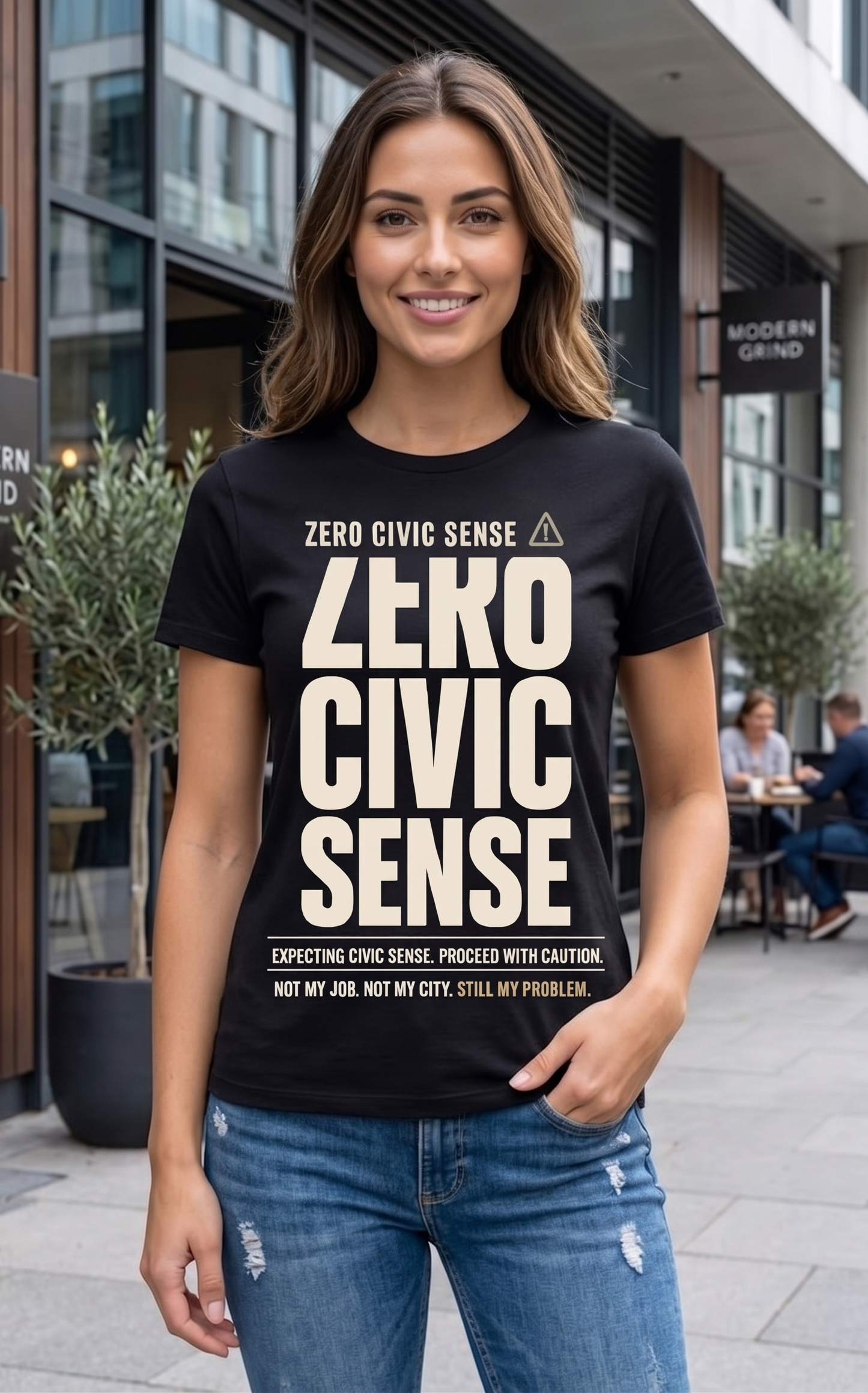 ⚠️ The "Zero Civic Sense" Regular Fit Tee
