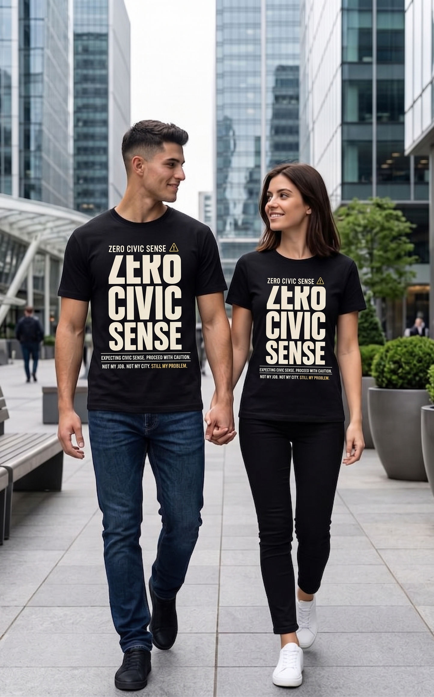 ⚠️ The "Zero Civic Sense" Regular Fit Tee