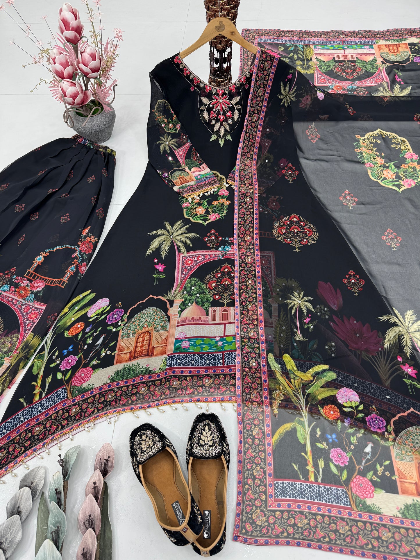 Designer Faux Georgette Digital Print Salwar Suit