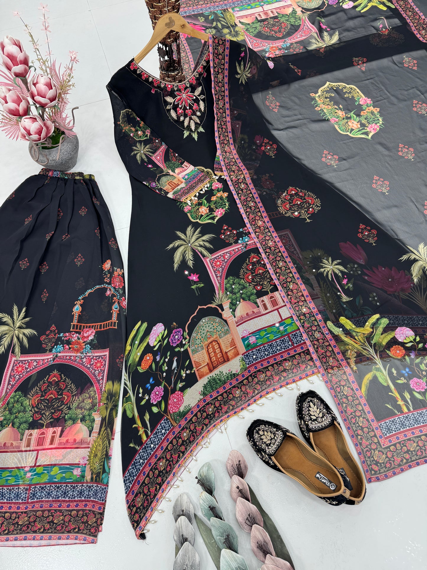 Designer Faux Georgette Digital Print Salwar Suit