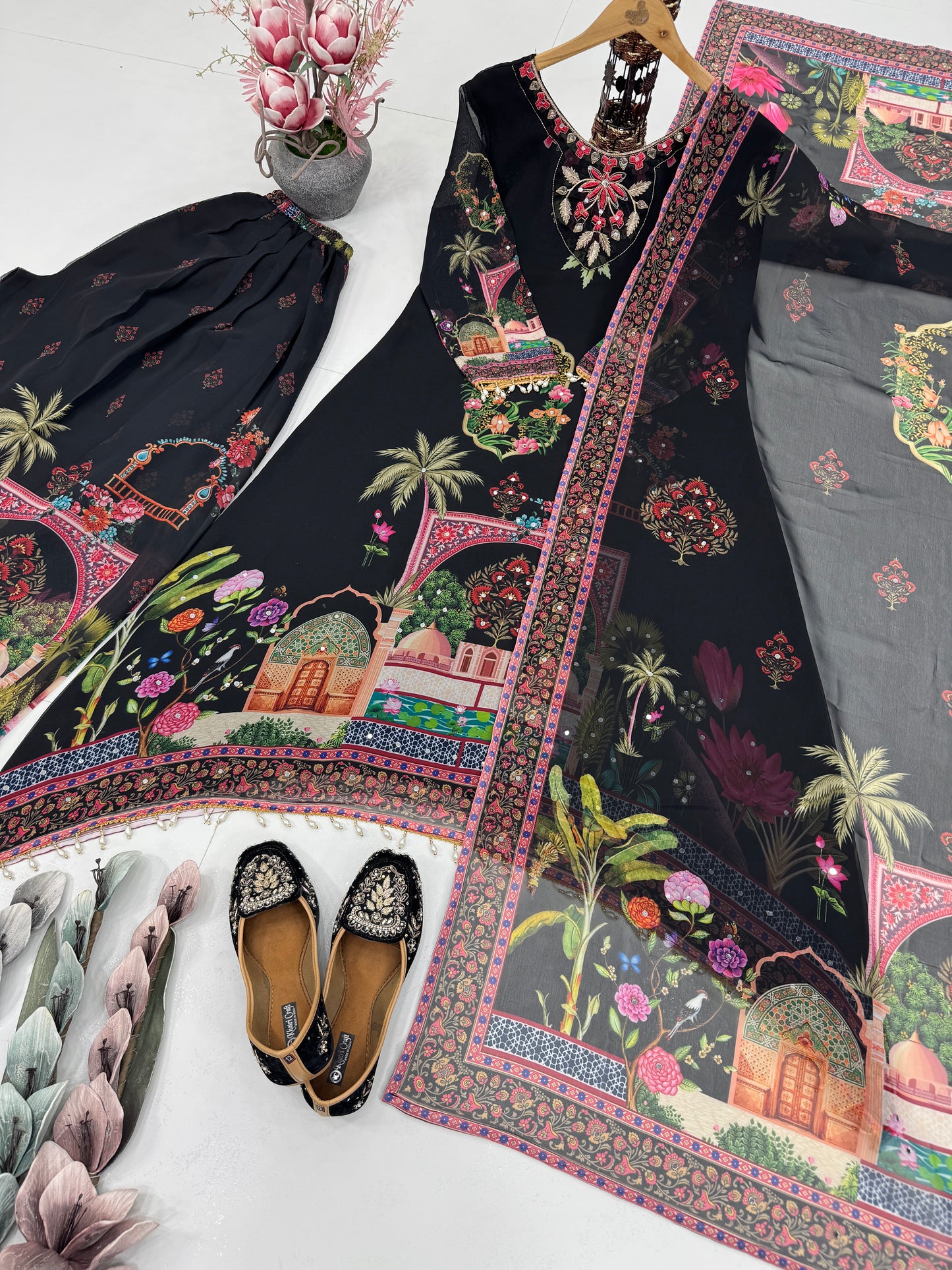 Designer Faux Georgette Digital Print Salwar Suit