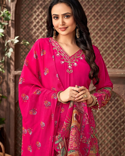 Designer Faux Georgette Digital Print Salwar Suit