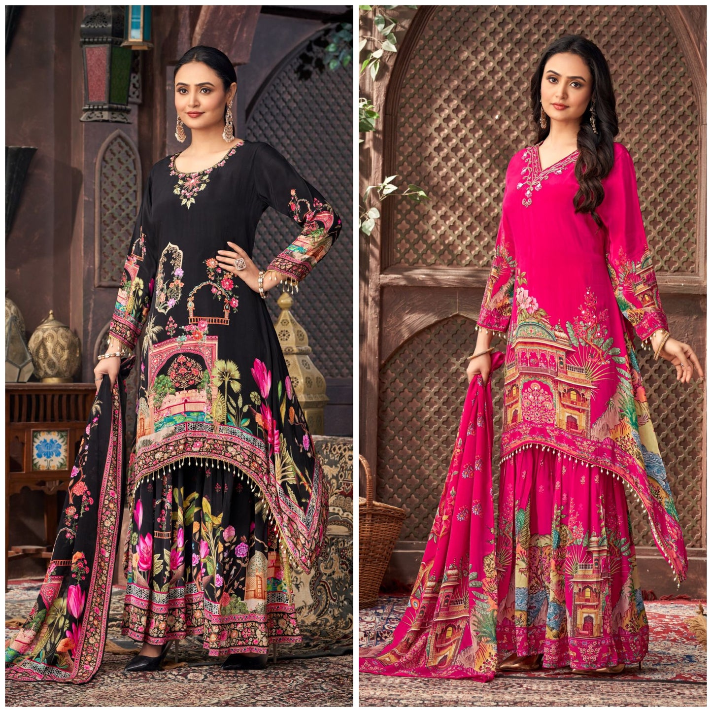 Designer Faux Georgette Digital Print Salwar Suit