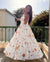 Chandni White Floral Flared Gown