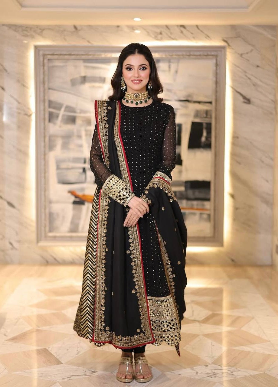 Midnight Onyx Anarkali Set