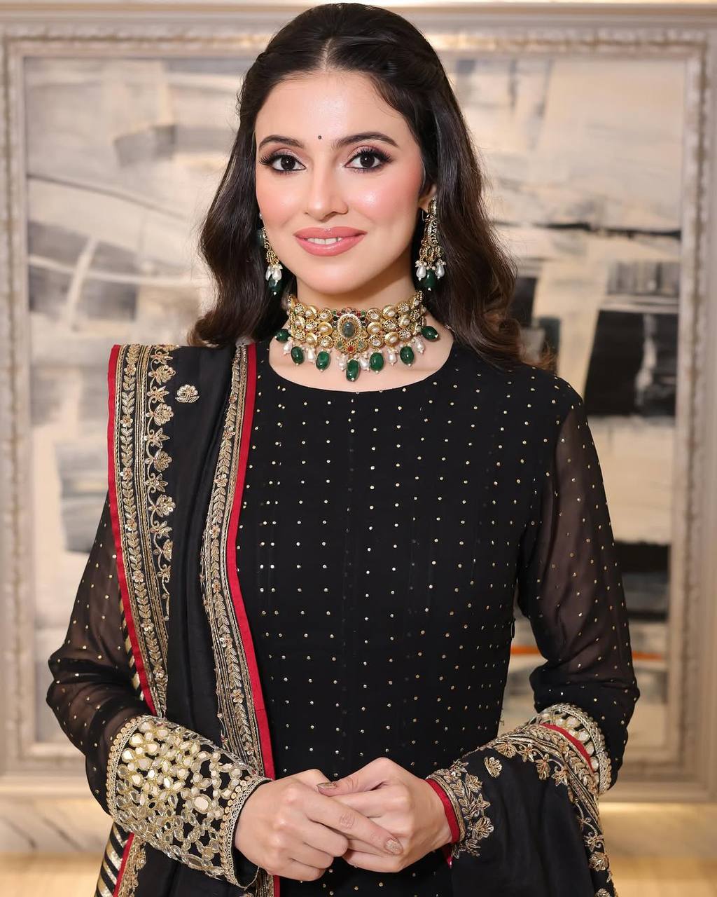 Midnight Onyx Anarkali Set