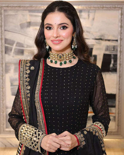 Midnight Onyx Anarkali Set