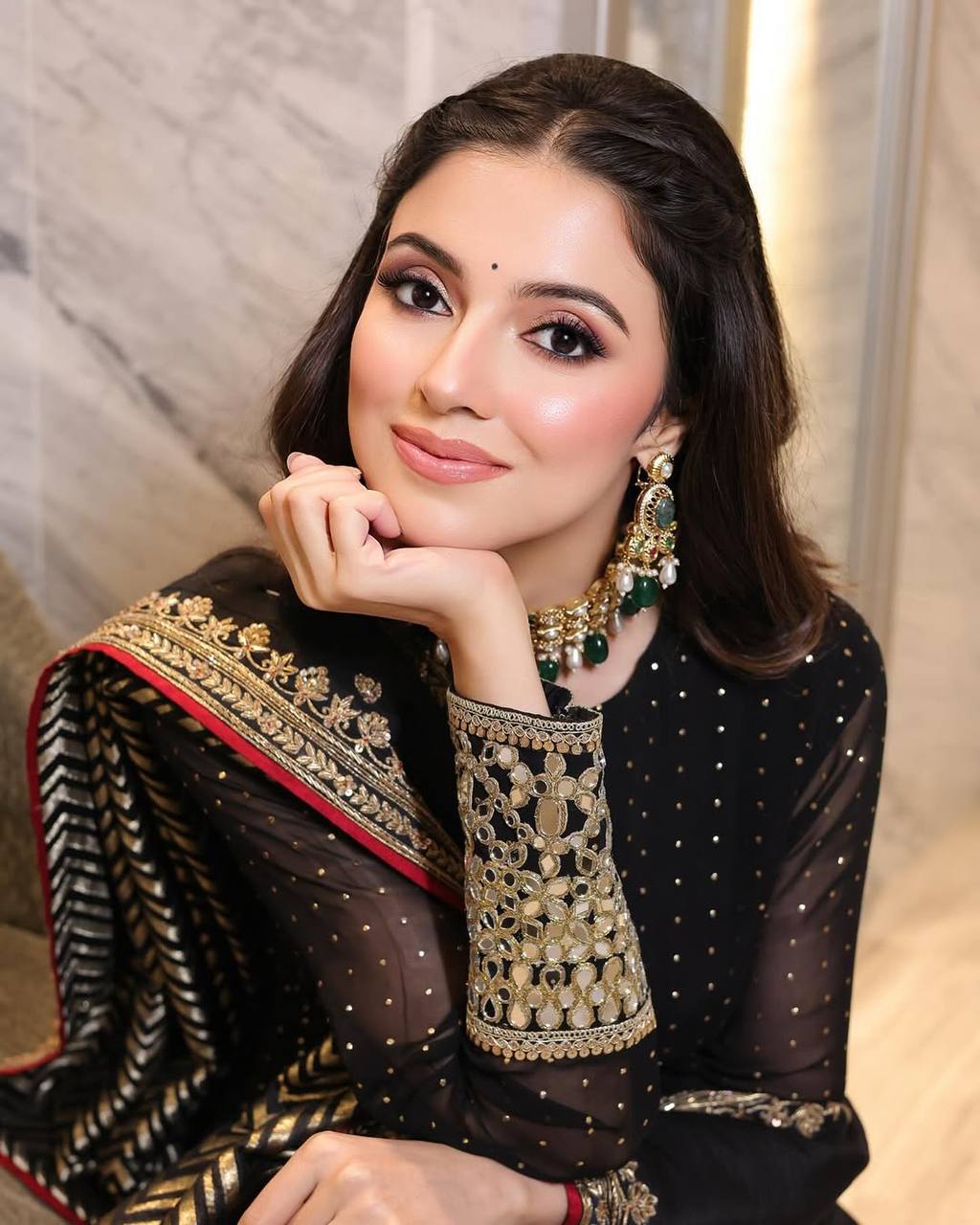 Midnight Onyx Anarkali Set