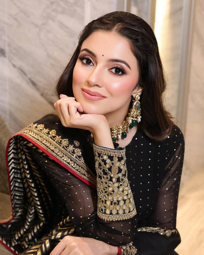 Midnight Onyx Anarkali Set