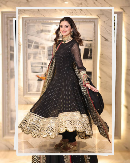 Midnight Onyx Anarkali Set