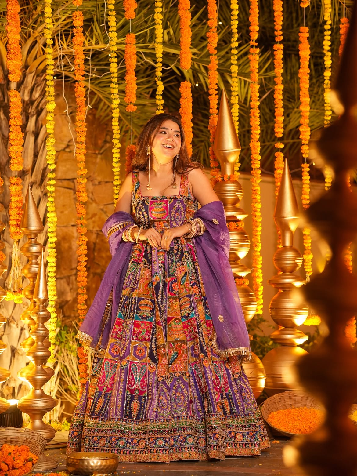 Ruhvanya Festive & Reception Wear Heavy Silk Maxi Set