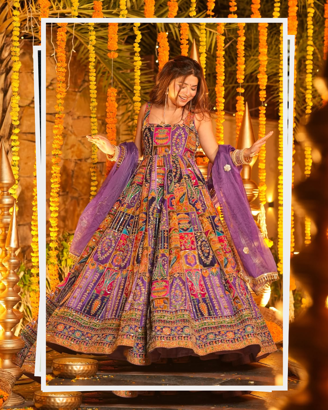 Ruhvanya Festive & Reception Wear Heavy Silk Maxi Set