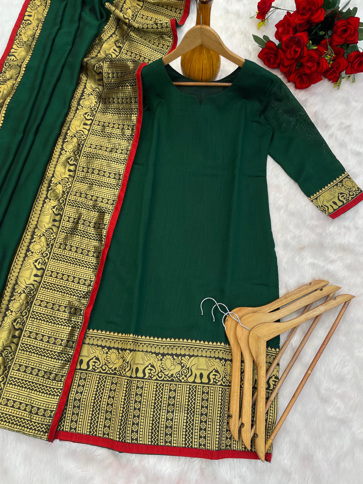 Vichitra Silk Zari Suit