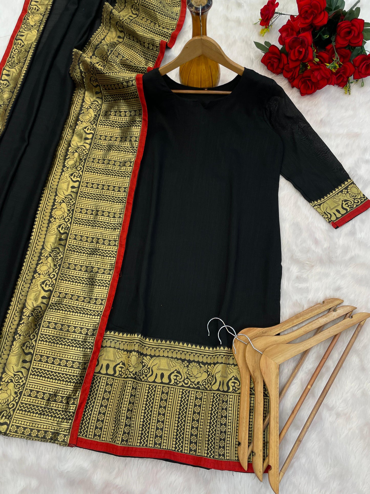 Vichitra Silk Zari Suit
